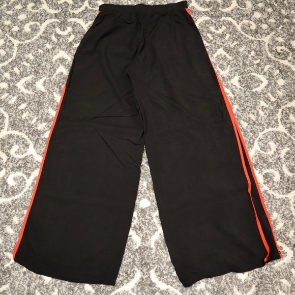 Black and Red Stripe Split Side Parachute Pants - Picture 5 of 10